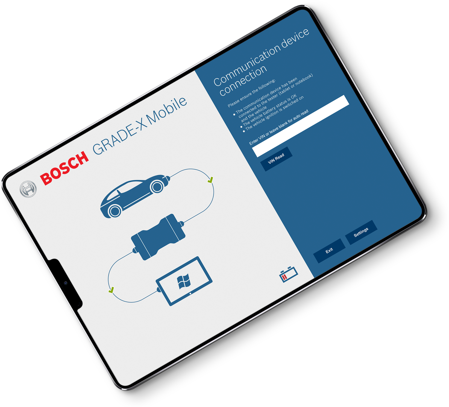 Bosch App on a Tablet