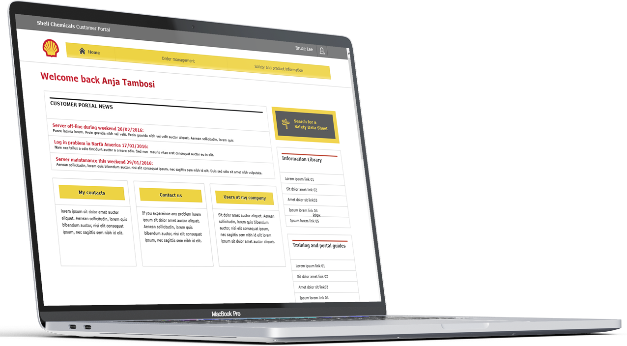 Shell Chemical Customer Portal Final UI